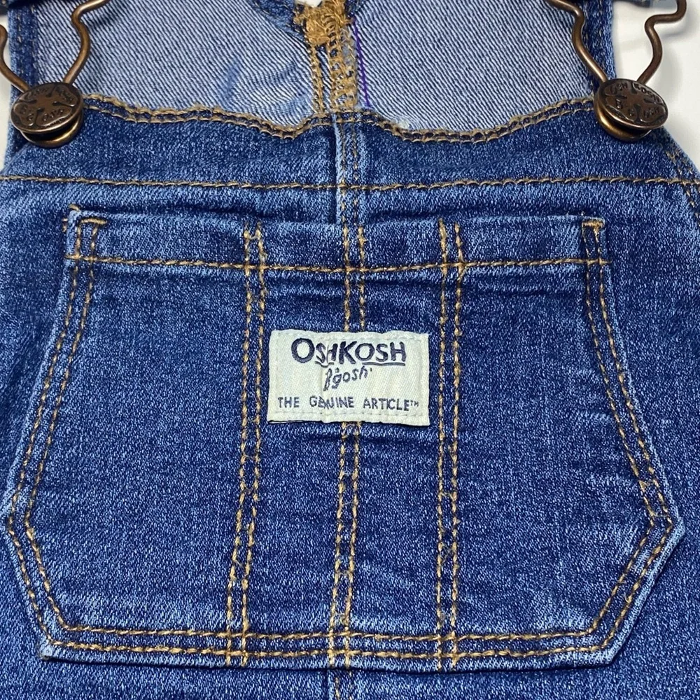 Oshkosh B'Gosh Vestbak 5T Denim Overall Jumper Dress Red Black Buffalo Check